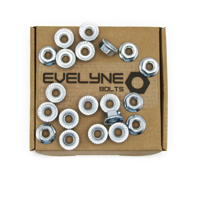 M8 Serrated Flange Hex Nuts - 8mm Steel (Pack of