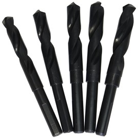 Drill America 5 Piece 14 mm - 18 mm High Speed Steel Black Oxide Reduced Shank Drill Bit Set, DWDRSD Series