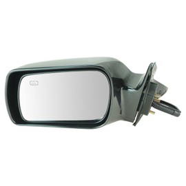 TRQ Driver Side Mirror Assembly Power Heated Paint to Match Smooth Black Compatible with 2000-2004 Toyota Avalon
