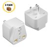 Bates- US Plug Adapter, 2 pc, Travel Adapter, Europe to