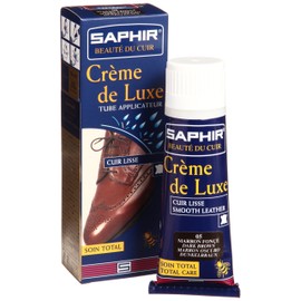 Saphir Creme De Luxe - Tube Applicator - 2.53 Fl/oz (Dark Brown)