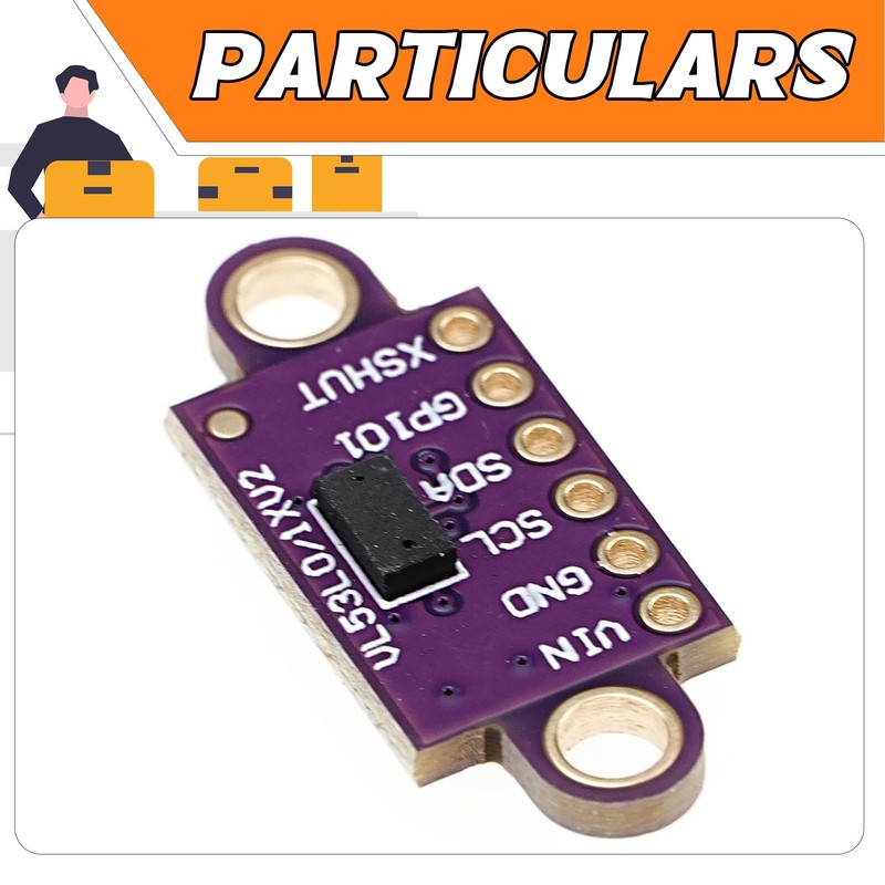 A-DIGISHUO 5Pcs Laser Ranging Sensor Module VL53L0X V2ToF Time of