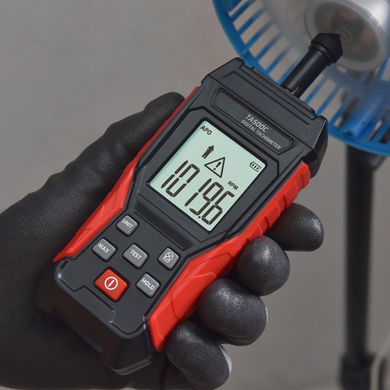 TA500A Digital Tachometer Valve Lockable Non Contact Portable RPM Meter