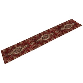 ShiTingYu Boho Bohemia Table Runner, Dark Red Vintage Carpet Design Country Rustic Farmhouse Magical Table Runner Party Kitchen Dining 13x36 Inch