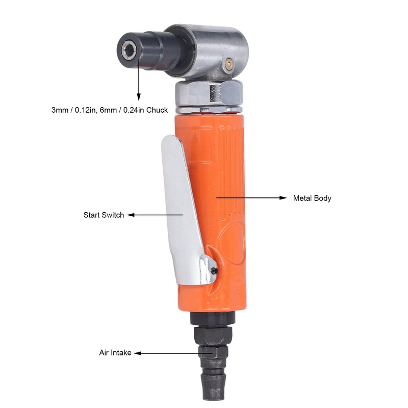 3/8in Right Angle Air Angle Die Grinder Elbow Pistol Grip