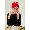 Coucoland Feather Fascinators Hat Women's Flower Mesh Elegant Wedding Fascinator