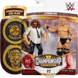 WWE Basic Series Stone Cold Steve Austin & Mankind Action Figure 2-Pack