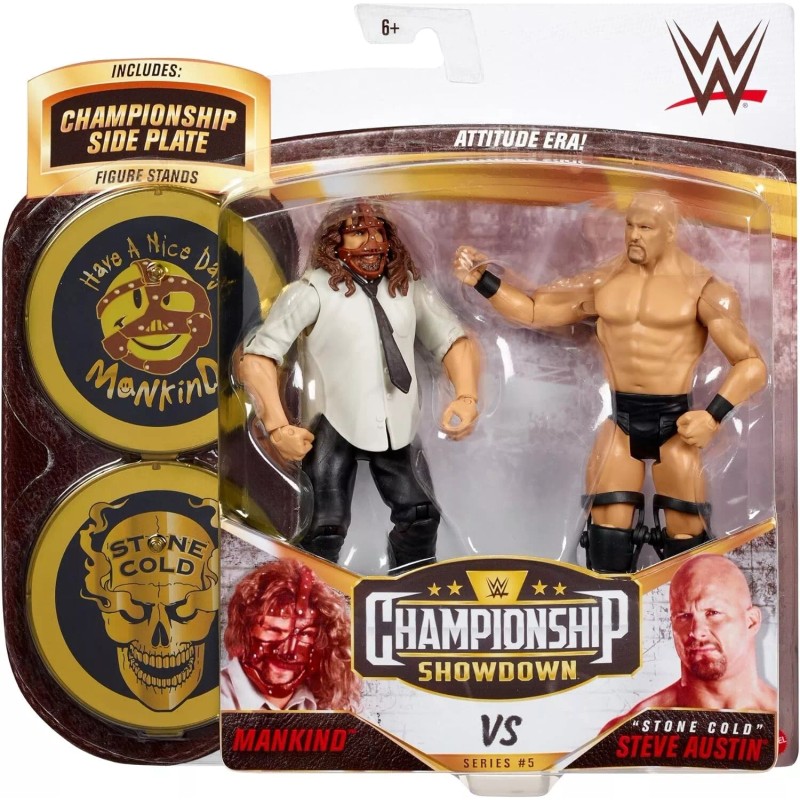 WWE Basic Series Stone Cold Steve Austin & Mankind Action