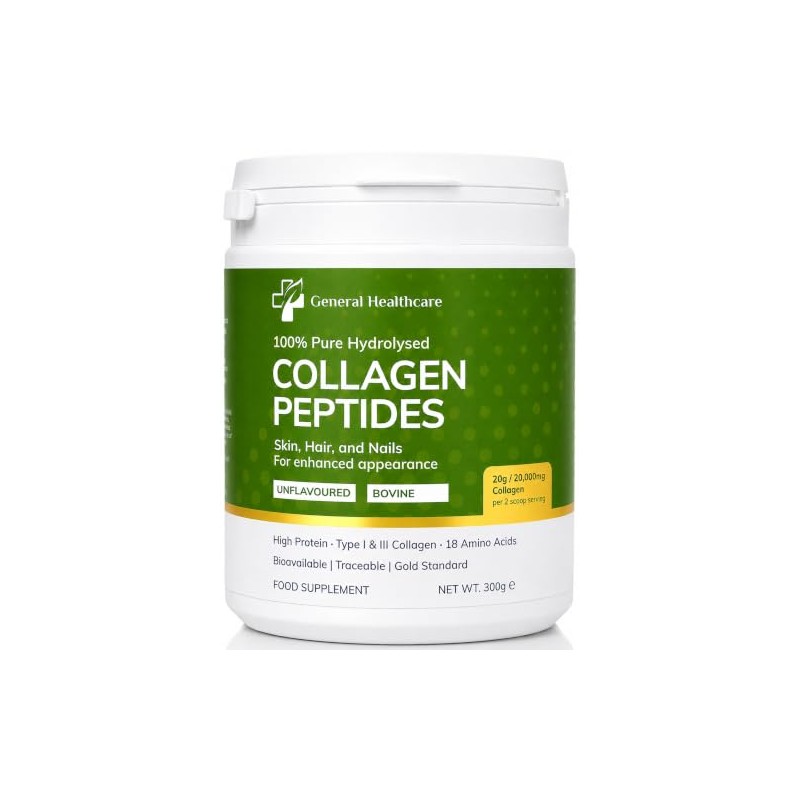 General Healthcare Hydrolysed Bovine Collagen Peptides Powder, 300g