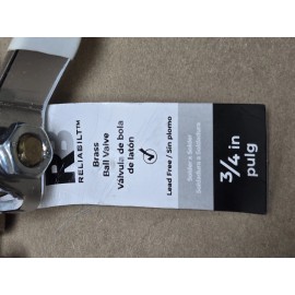 Reliabilt TWO (2) RELIABILT 3/4 in. LEAD-FREE BRASS BALL VALVES SWEAT X SWEAT