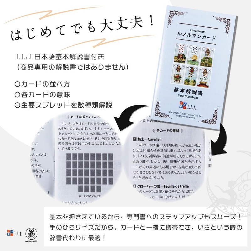 I.I.J De La Nuit Lenormand Oracle Cards, Divination, Japanese Instruction