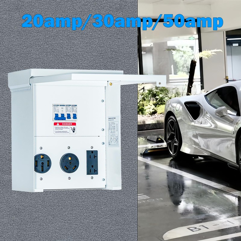Gravimorph Temporary Power Outlet Panel,Rv Electrical Panel,50 30 20 amp