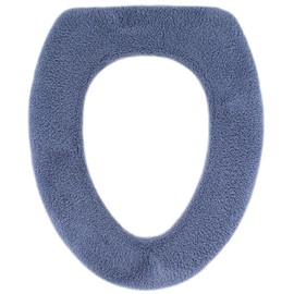 Warm-n-Comfy Soft Toilet Seat Cover - Plush, Thick Fabric Toilet Seat Warmer for Round & Elongated 14x18" Toilet Seats - Reusable, Machine-Washable, Easy-Install - Gift-Ready Packaging - Infinity Blue