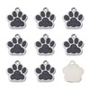PandaHall 10pcs Cat Dog Paw Print Charms Pendant Alloy Enamel