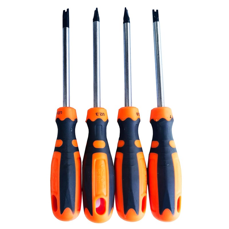 4-Piece 75 mm Type U Screwdriver Sets, U Type Magnetic