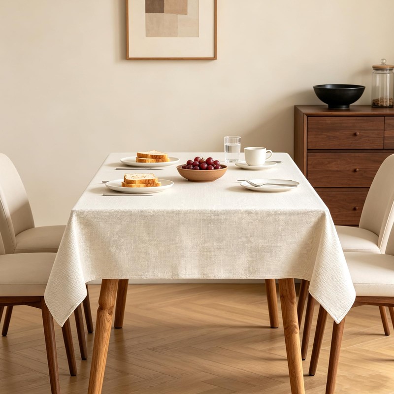 Beige Table Cloths for 6 Foot Rectangle Tables 55 x