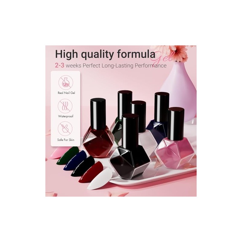 Uñas postizas acrílicas gruesas de gel, cortas, ovaladas, estilo almendra,