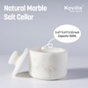 Koville Marble Salt Cellar with Lid 3.5" White, Stone Pepper