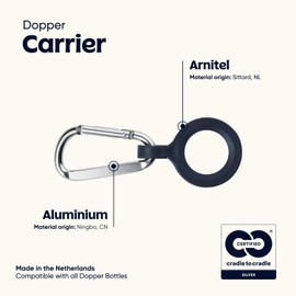 Dopper Carrier for drinking bottles, carabiner for carrying bottles