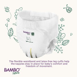 Bambo Nature Premium Training Pants, Pull Ups, Eco-Labelled Potty Training Pants, Training Nappy Pants, Secure & Comfortable, Discreet Pants for Active Day & Comfy Night's Sleep - Size 6 / XXL, 18PK