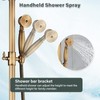 NeierThodore Antique Brass Bathroom Shower Faucet System Set 8 Inch