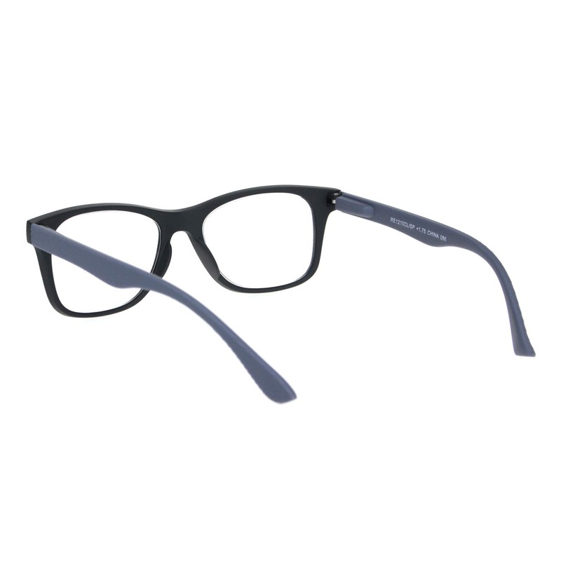 SA106 Matte Rubberized Hipster Horn Rim Spring Hinge Reading Glasses