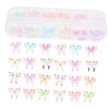 Healvian 60pcs Butterfly Nail Stickers Resin Nail Art Decals for