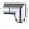 Shower Head Adapter, Solid Brass 90 Degree Shower Elbow Adapter,