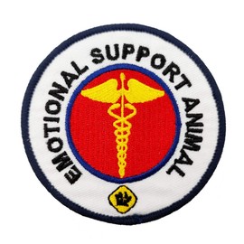 Emotional Support Animal Service Dog Medical Assistance Embroidered Iron on sew on Patch