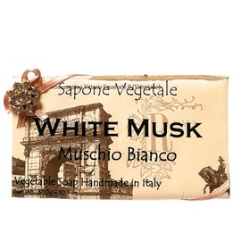 Alchimia White Musk Vegetable Italian Soap Bar Jeweled Flower Charm 10.5 Oz