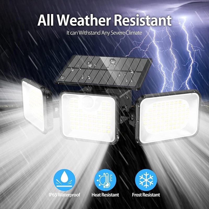 Sunenvoy 2 Pack 180 LED Solar Flood Light Outdoor,Motion Sensor