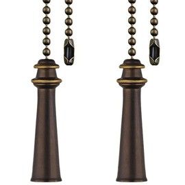 Akahttbn Ceiling Fan Pull Chain Decorative Extension 12 Inches Bronze Beach Tower Fan Pulls Set Ornaments Nautical Tower Pull Chain Copper For Ceiling Light Lamp Fan Chain 2 Pcs