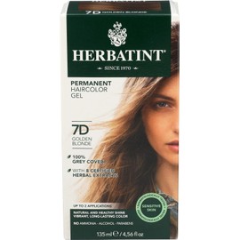 Pack of 1 x Herbatint Permanent Herbal Haircolour Gel 7D Golden Blonde - 135 ml