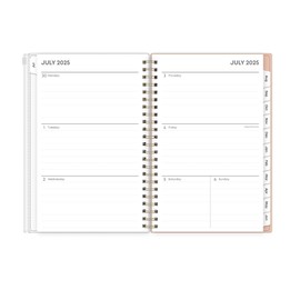 Blue Sky 2025-2026 Weekly and Monthly Academic Year Planner Calendar, July 2025 - June 2026, 5" x 8", Flexible Cover With Zip Pouch, Wirebound, Storage Pocket, Enough to Believe
