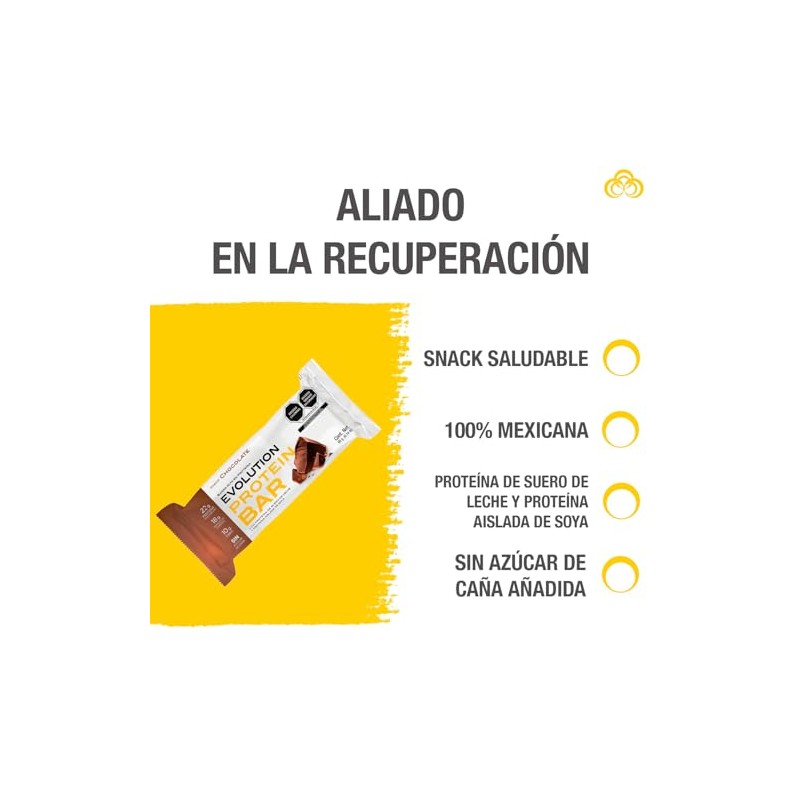 EVOLUTION, Barra de Proteína de Suero de Leche y Soya,