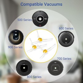 Replacement Side Brush Parts and Accessories for iRobot Roomba 600 700 800 900 Series 692 675 694 671 677 980 960 985 880 860 805 877 890 770 Robotic Vacuum Attachment Kit,6 Side Brush,1 Screw Driver