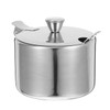 Alipis Compact Condiment Canisters Pots Set Stainless Steel Sugar Bowl
