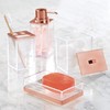InterDesign 歯ブラシスタンド ホルダー 洗面所 Clarityクリア ローズゴールド 41288EJ