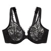 Full Figure Plus Size Wonderwire Front-Closure Stretch Lace Bra Underwire