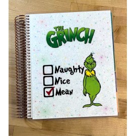 Handmade Naughty Nice Mean Grinch Christmas Cover Set 4 use w/ Erin Condren Life Planner-