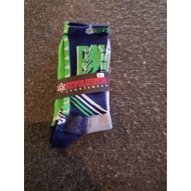 Revolushon Sportswear Seattle Seahawks Thomas "The Train" Rawls socks" (MD, Navy)