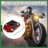 Motoforti 1 Set Motorcycle Kickstand Side Stand Pad Red for