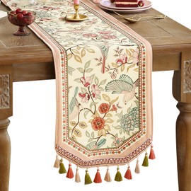 patdrea Velvet French Table Runner Farmhouse for Home Kitchen Dining Decor Parties Family Dinners Wedding 12"*102"