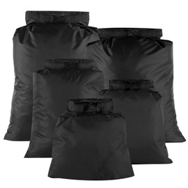Pack of 5 Waterproof Bags, 1.5/2.5/3.5/4.5/6 L Pack Bags, Waterproof Pack Bag, Portable Pack Sack, Waterproof, Ultralight for Kayaking, Diving, Hiking, Camping, Outdoor, black, Outdoor