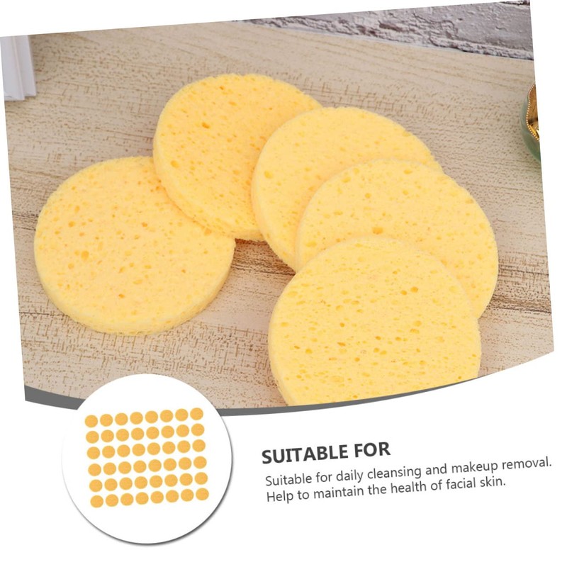 Baluue 2sets Makeup Remover Sponge Facial Cleansing Brush for Women