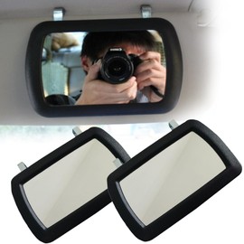 ZWZCYZ 2 Pack Clip-On Visor Mirror,Car Sun Visor Mirror HD Vanity Visor Mirror Sun-Shading Cosmetic Mirror with Clips on Universal Car Interior Accessories,Suitable for Car,Truck,SUV