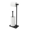 Umbra Cappa Toilet Paper Holder & Reserve, Black