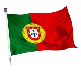 3x5 Foot Portugal Flag Brightly Coloured Portuguese Flag Internation Game World Cup Soccer Campaign Celebration Parade Theme Party Supplies Holiday Decoration（150x90cm）