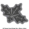 'Holly Leaves & Berries' Rubber Stamp - Unmounted Design for