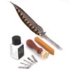 Feather Metal Nibs Quill Dip Pen Ink Set with Sealing